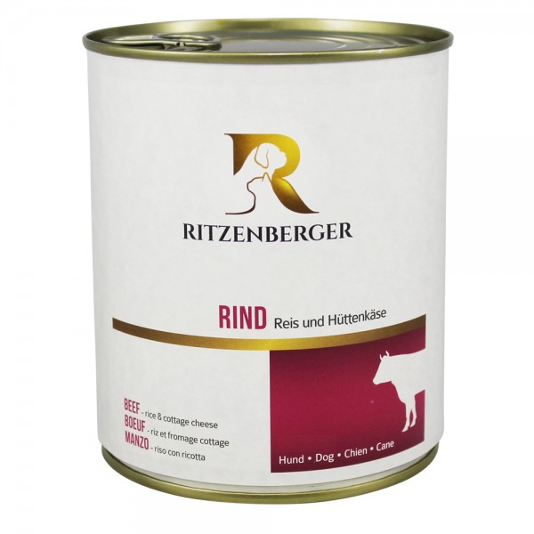 Rind mit Reis und Hüttenkäse